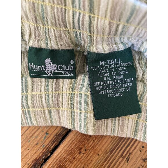 Hunt Club Women’s Tall Green Striped Pull-On Maxi Skirt M-Tall 100% Cotton - Picture 4 of 7